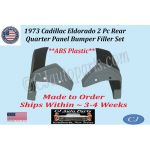 NEW 1973 Cadillac Eldorado 2 Pc Rear Quarter Panel Bumper Filler Set